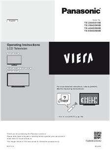 Panasonic TX 39AS500B manual. Camera Instructions.